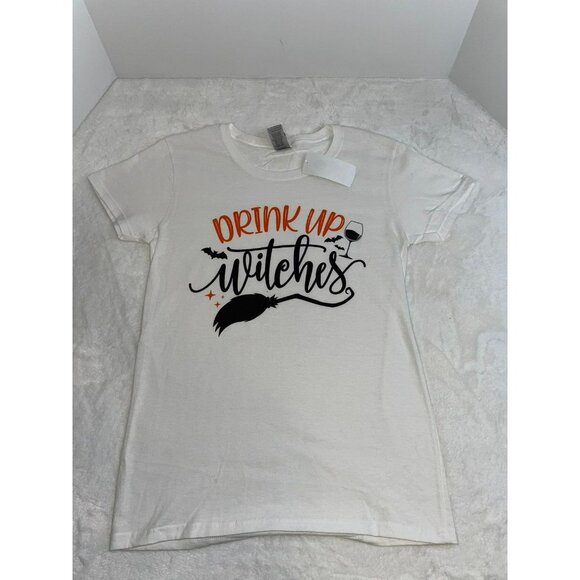 Ladies Halloween Tee Size Small "Drink up Witches" - Picture 2 of 4
